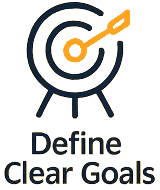 Target with arrows representing clear financial goals